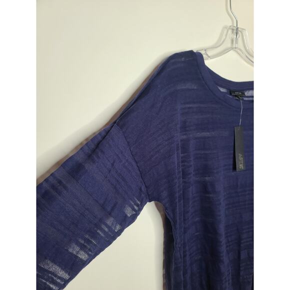 NWT Apt 9 sheer striped tunic blouse - large - Picture 3 of 7